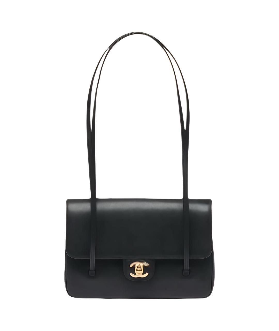 CHANEL Черная кожаная сумка через плечо, фото 4