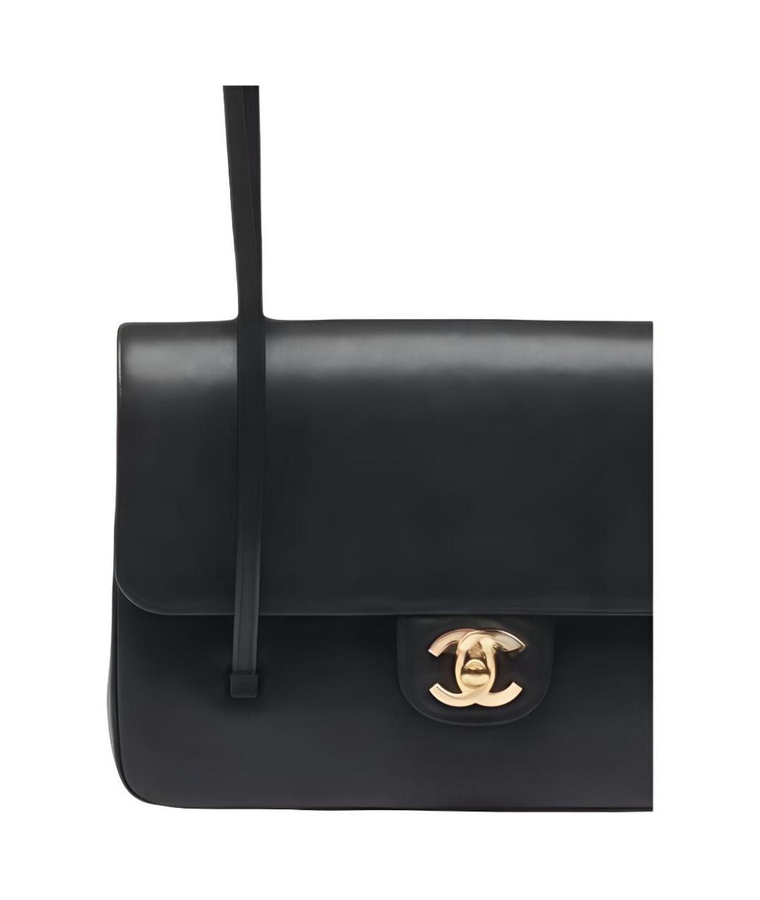 CHANEL Черная кожаная сумка через плечо, фото 3