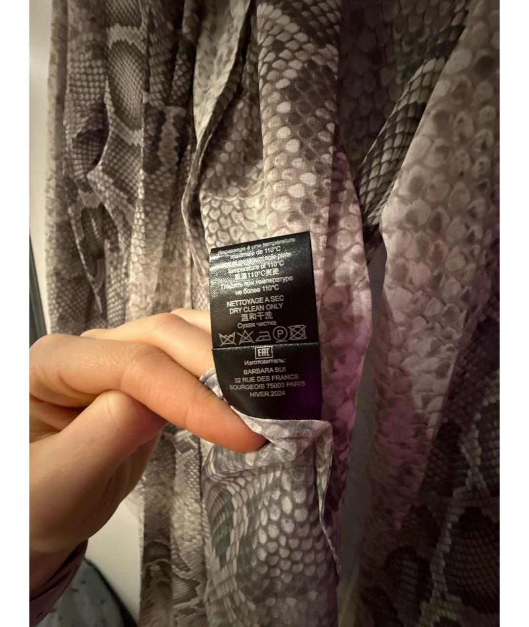 BARBARA BUI Серая полиэстеровая блузы, фото 7