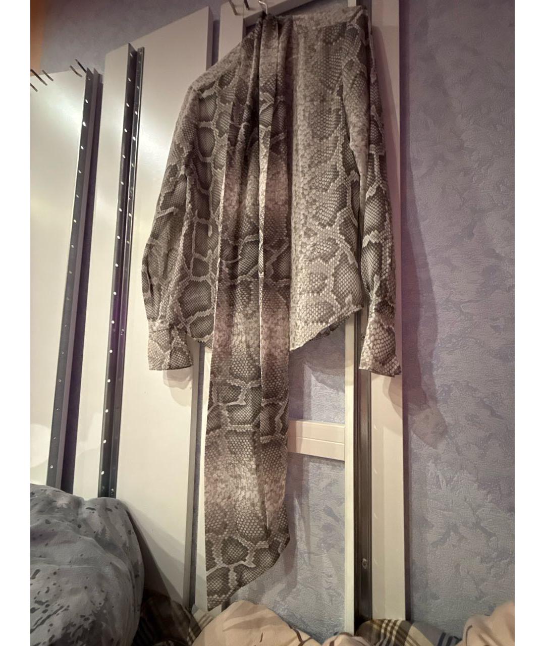 BARBARA BUI Серая полиэстеровая блузы, фото 5