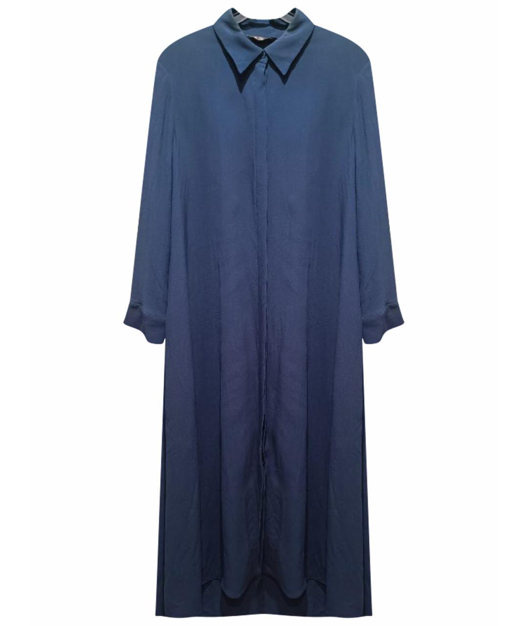 LORO PIANA Темно-синее вискозное повседневное платье, фото 1