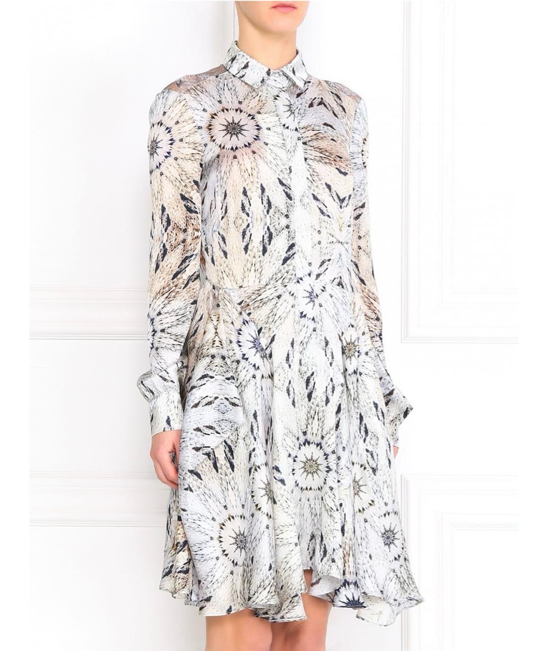 PHILOSOPHY Бежевое шелковое коктейльное платье, фото 3