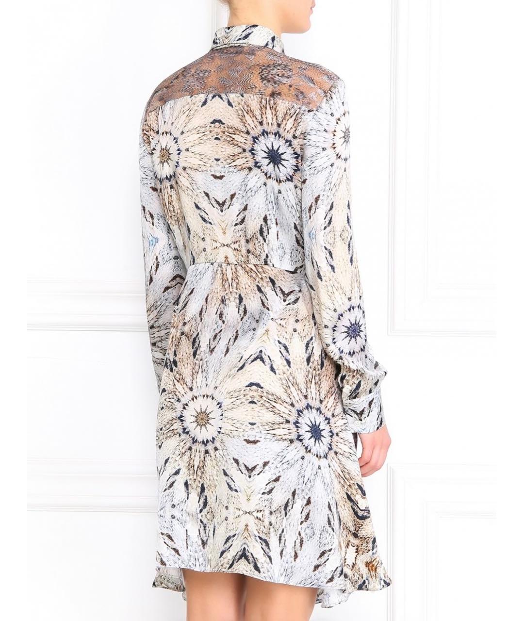 PHILOSOPHY Бежевое шелковое коктейльное платье, фото 4