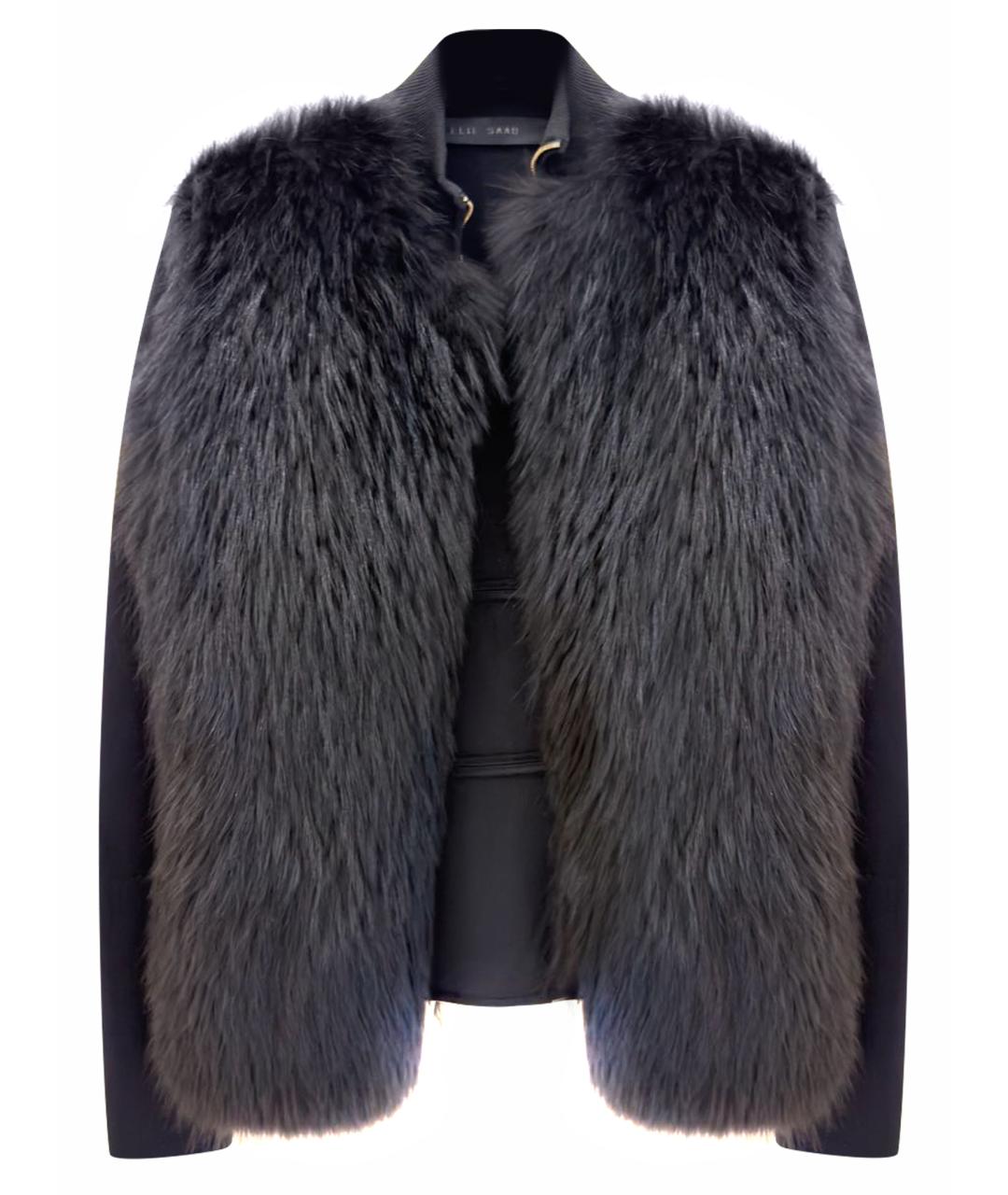 ELIE SAAB Черный меховой кардиган, фото 1