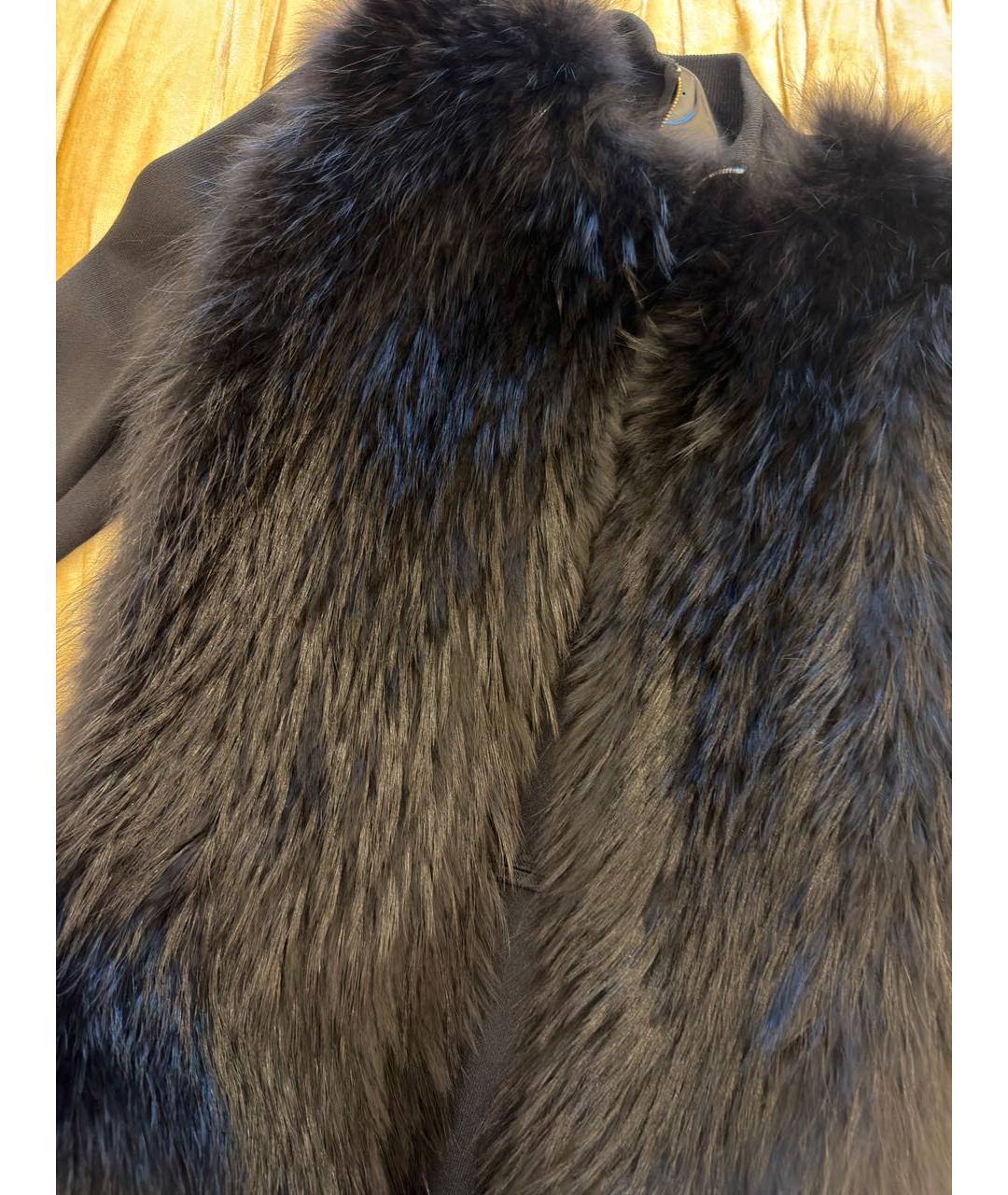 ELIE SAAB Черный меховой кардиган, фото 3