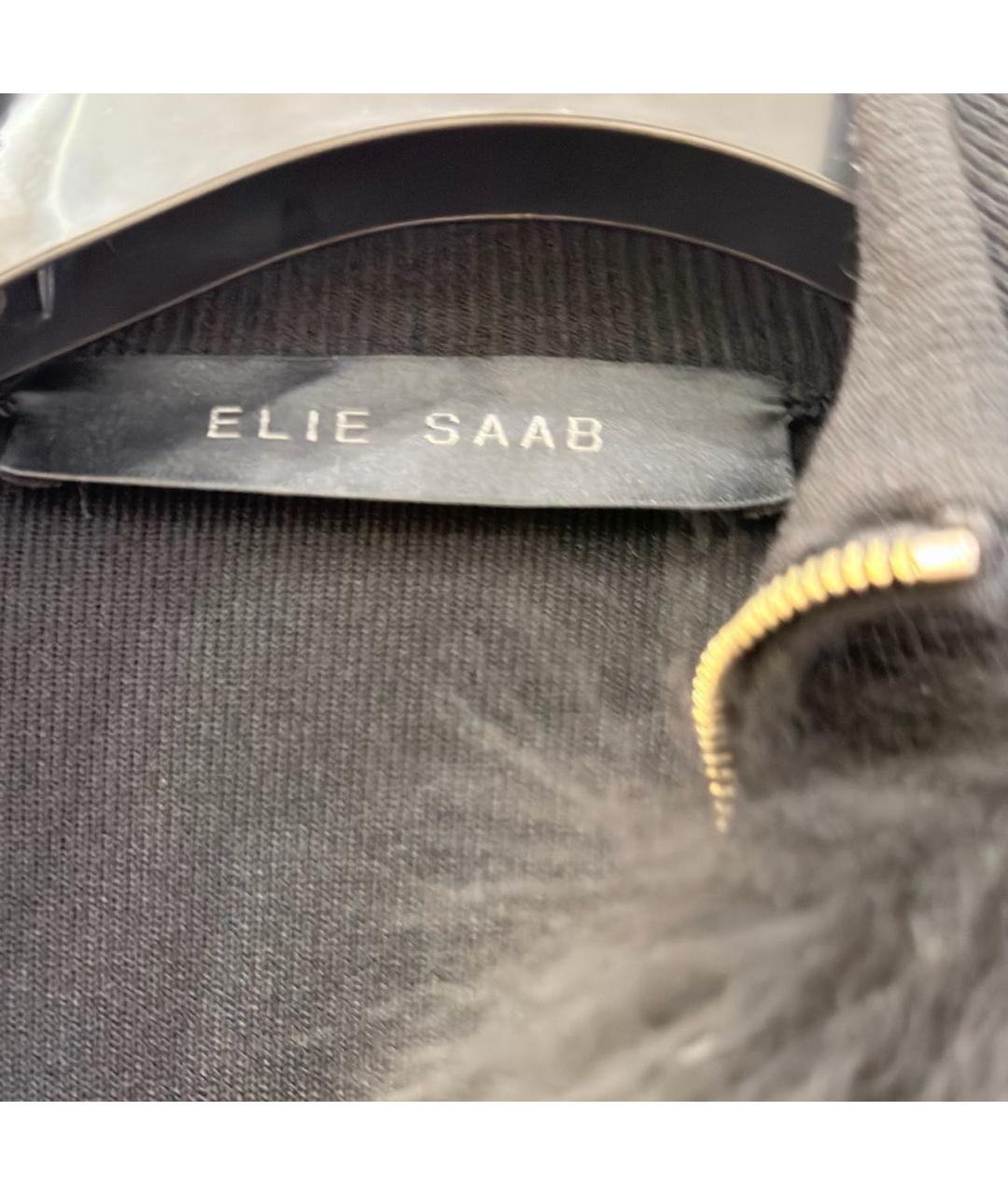 ELIE SAAB Черный меховой кардиган, фото 7