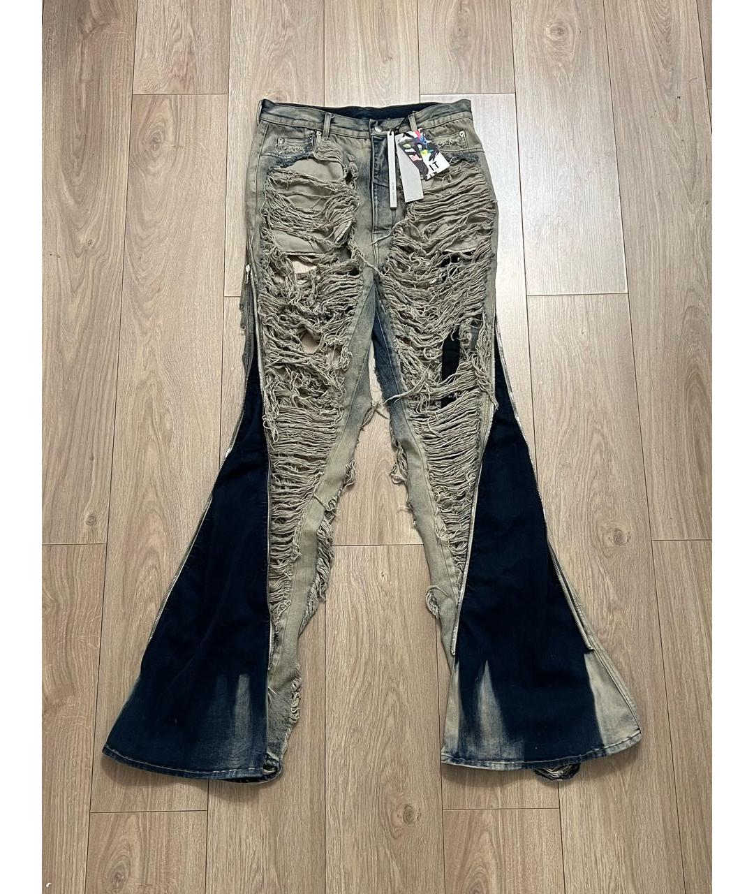 RICK OWENS Синие хлопковые джинсы, фото 8