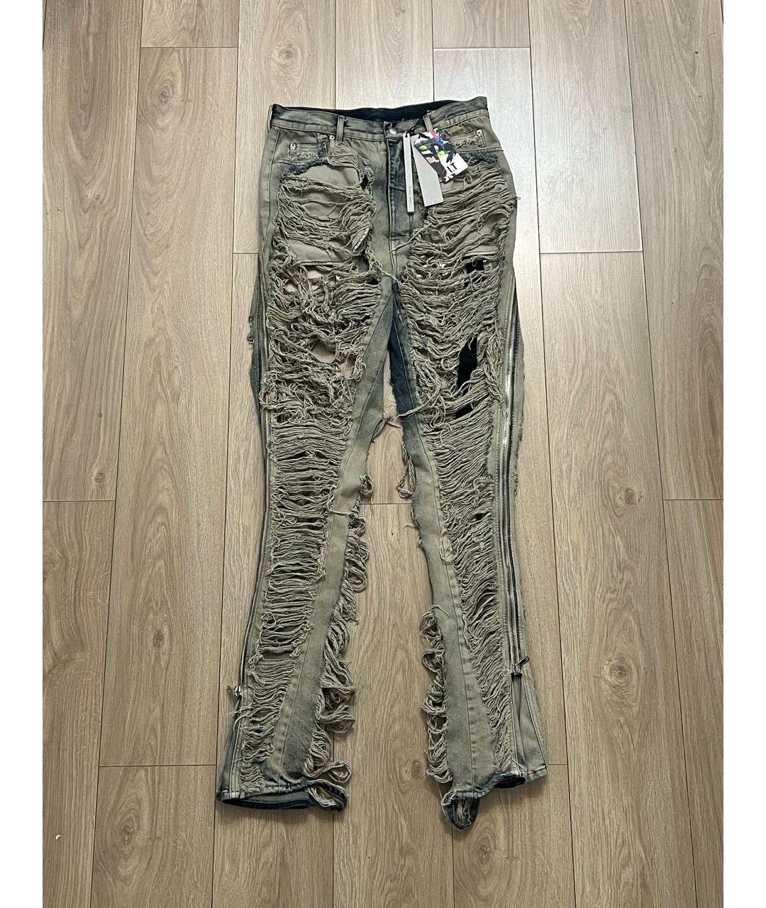 RICK OWENS Синие хлопковые джинсы, фото 9