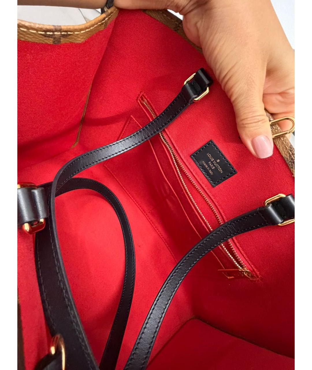 LOUIS VUITTON Коричневая сумка с короткими ручками, фото 3