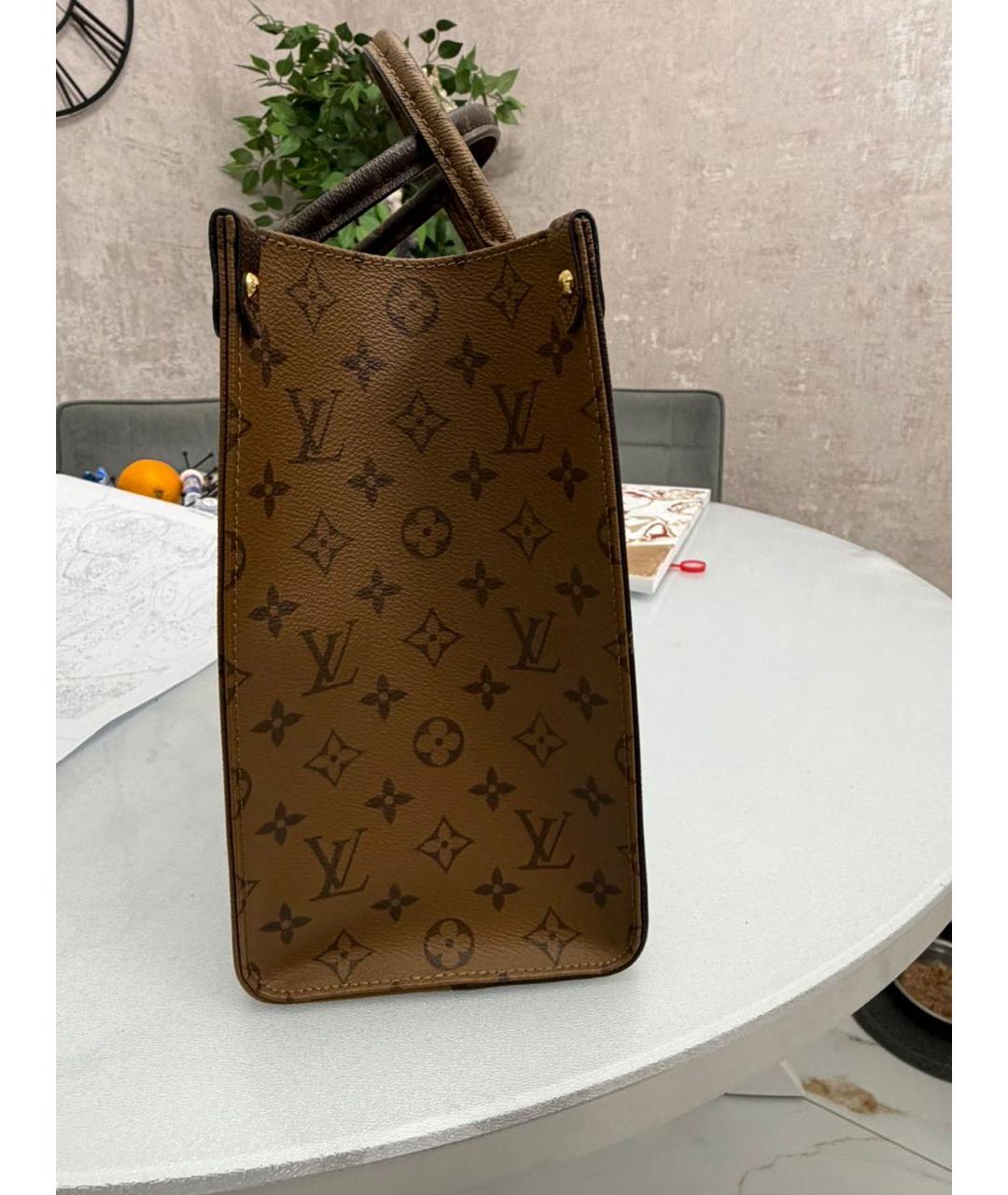 LOUIS VUITTON Коричневая сумка с короткими ручками, фото 4