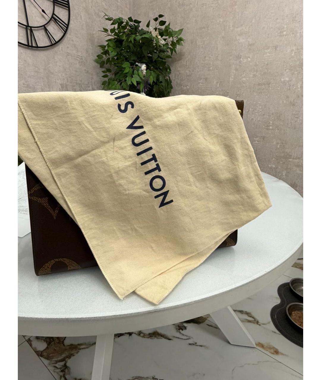 LOUIS VUITTON Коричневая сумка с короткими ручками, фото 5