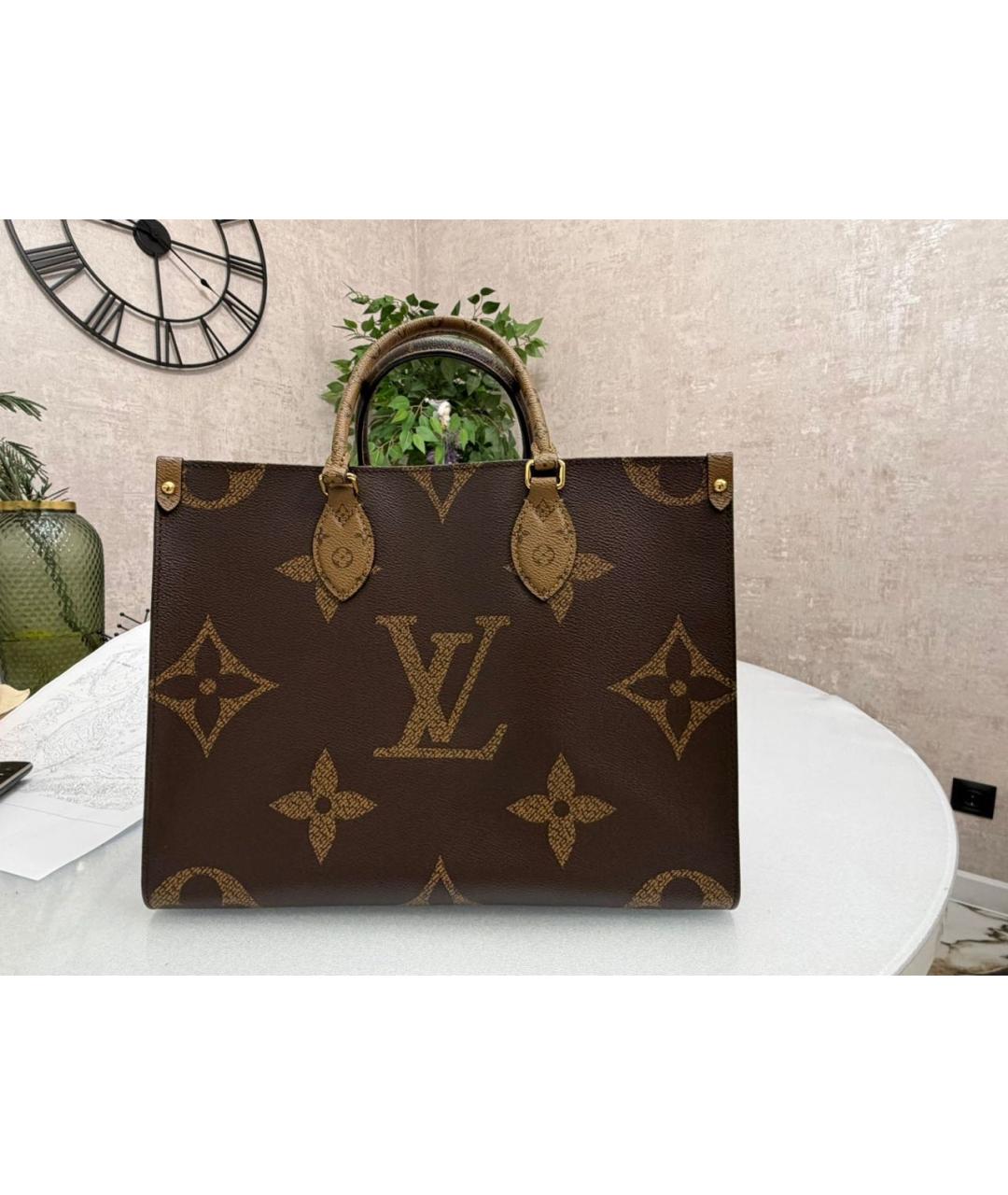 LOUIS VUITTON Коричневая сумка с короткими ручками, фото 2