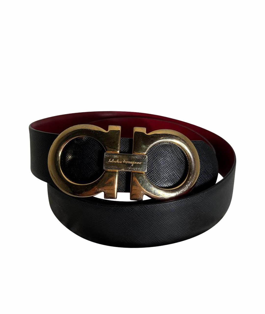 FERRAGAMO Красный кожаный ремень, фото 1