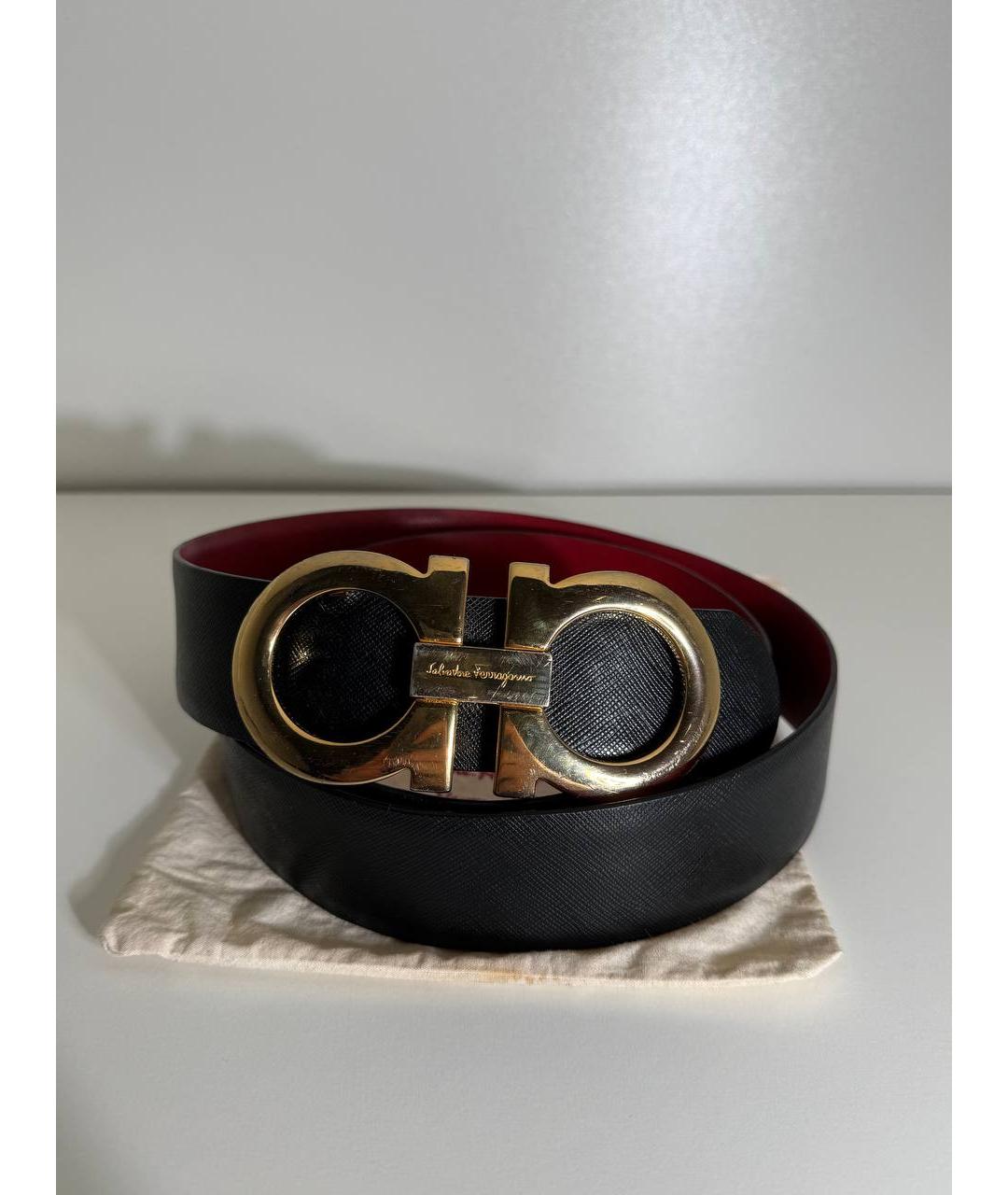 FERRAGAMO Красный кожаный ремень, фото 5