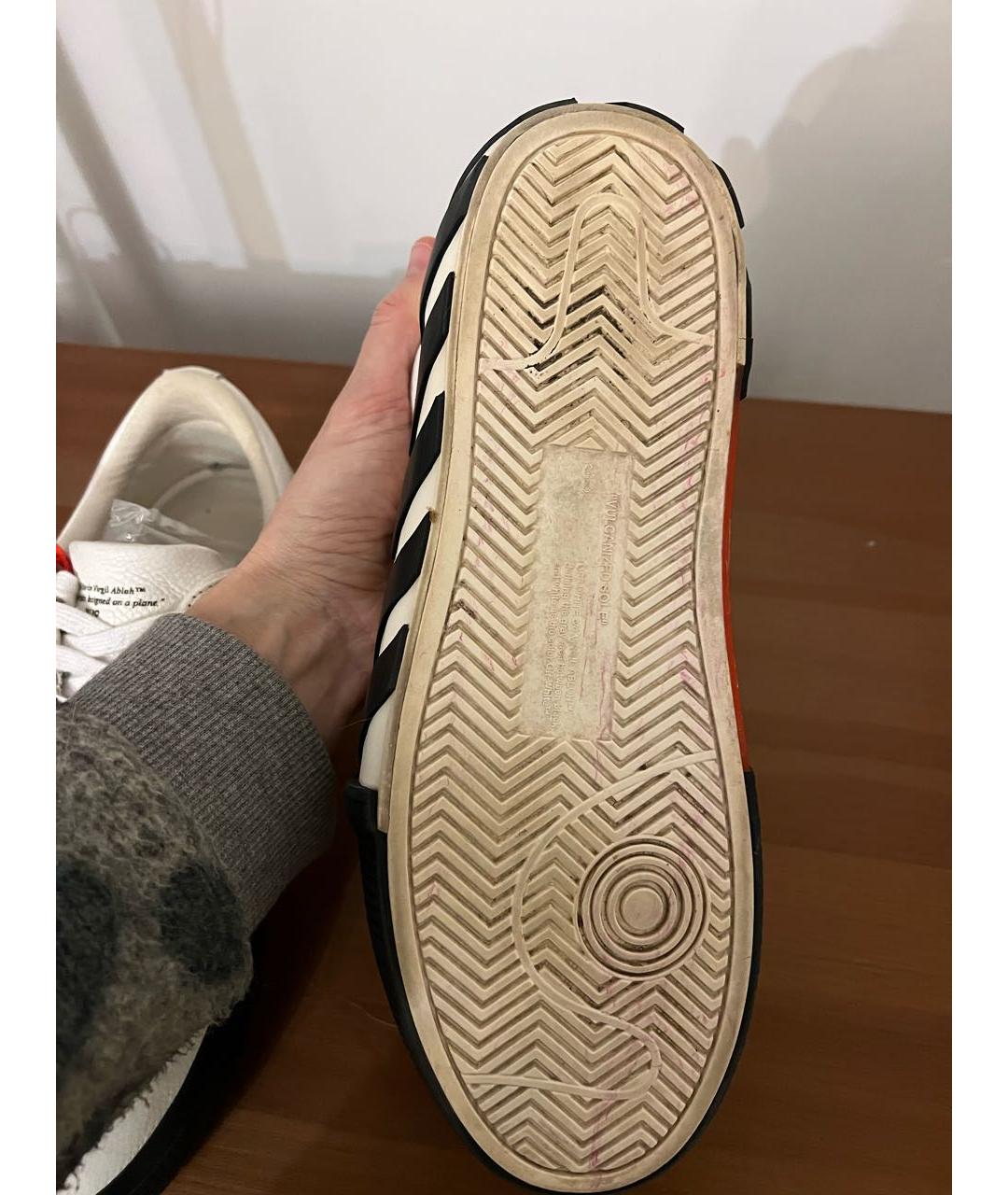 OFF-WHITE Белые кожаные кеды, фото 8