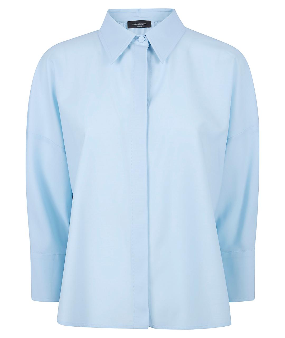FABIANA FILIPPI Голубая хлопковая рубашка, фото 1