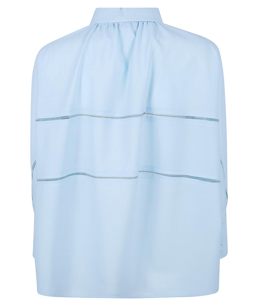 FABIANA FILIPPI Голубая хлопковая рубашка, фото 2