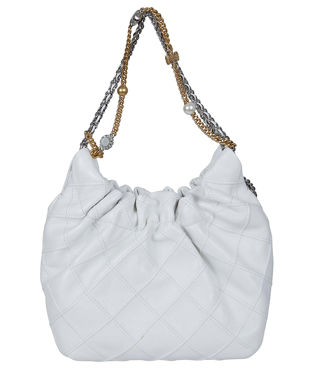 TORY BURCH Белая кожаная сумка через плечо, фото 3