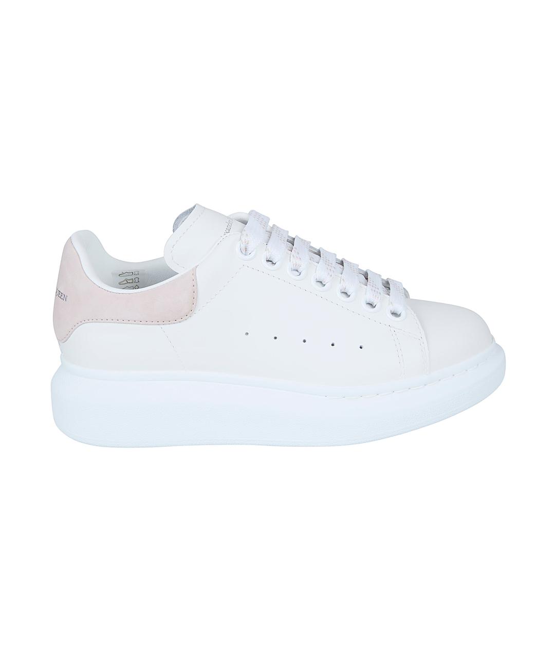 ALEXANDER MCQUEEN Белые кожаные кроссовки, фото 4