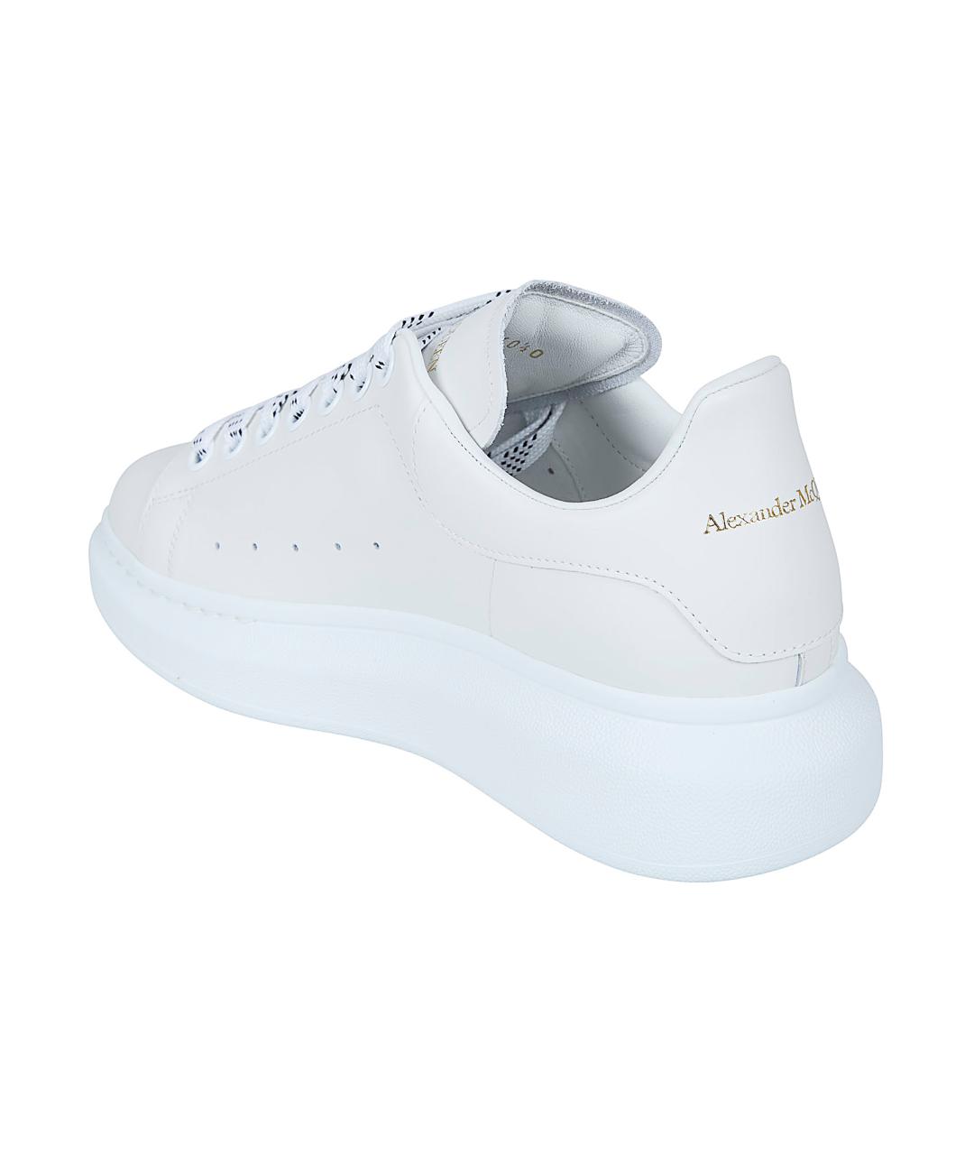 ALEXANDER MCQUEEN Белые кожаные низкие кроссовки / кеды, фото 3