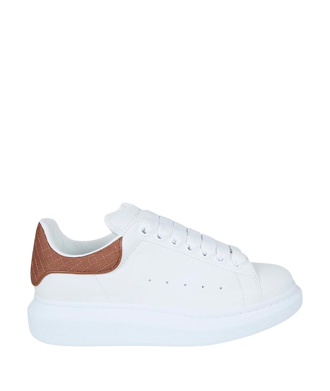 ALEXANDER MCQUEEN Белые кожаные кроссовки, фото 1