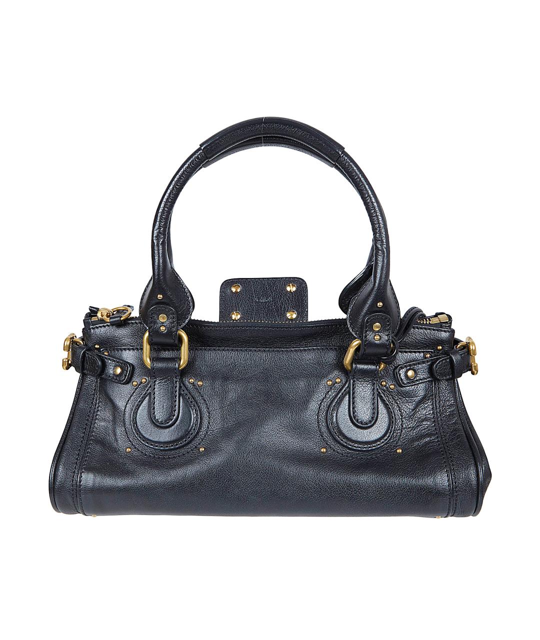 CHLOE Черная кожаная сумка тоут, фото 3