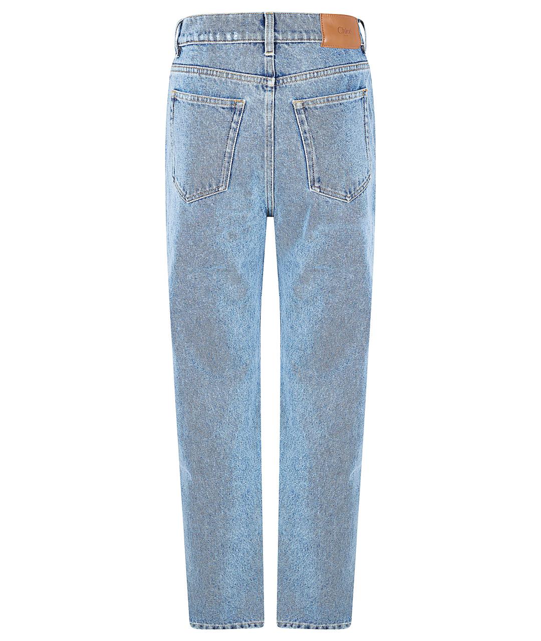 CHLOE Синие хлопковые прямые джинсы, фото 2
