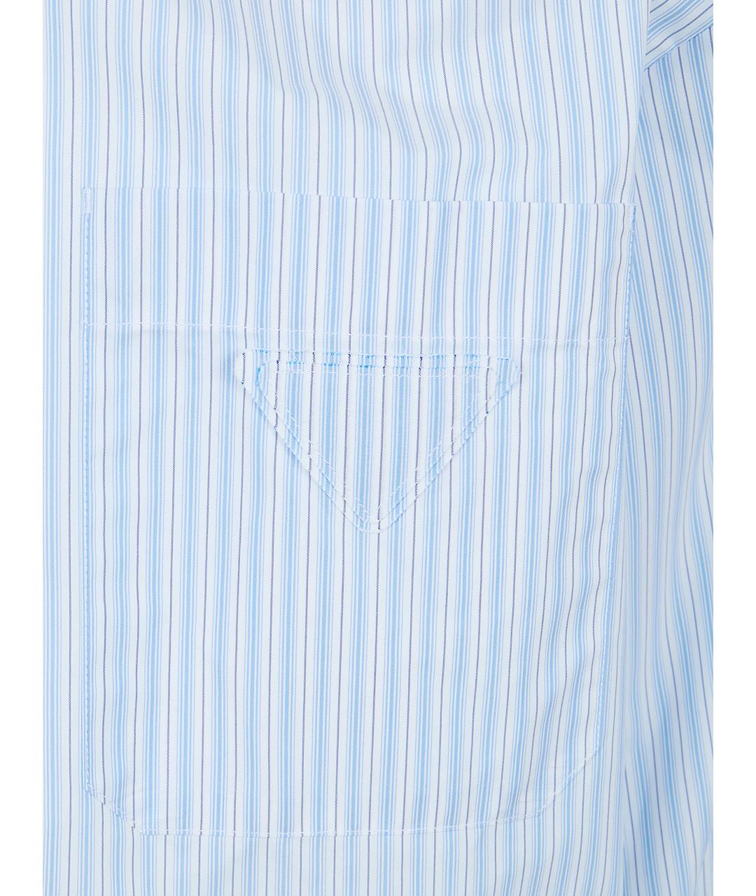 PRADA Голубая хлопковая кэжуал рубашка, фото 3