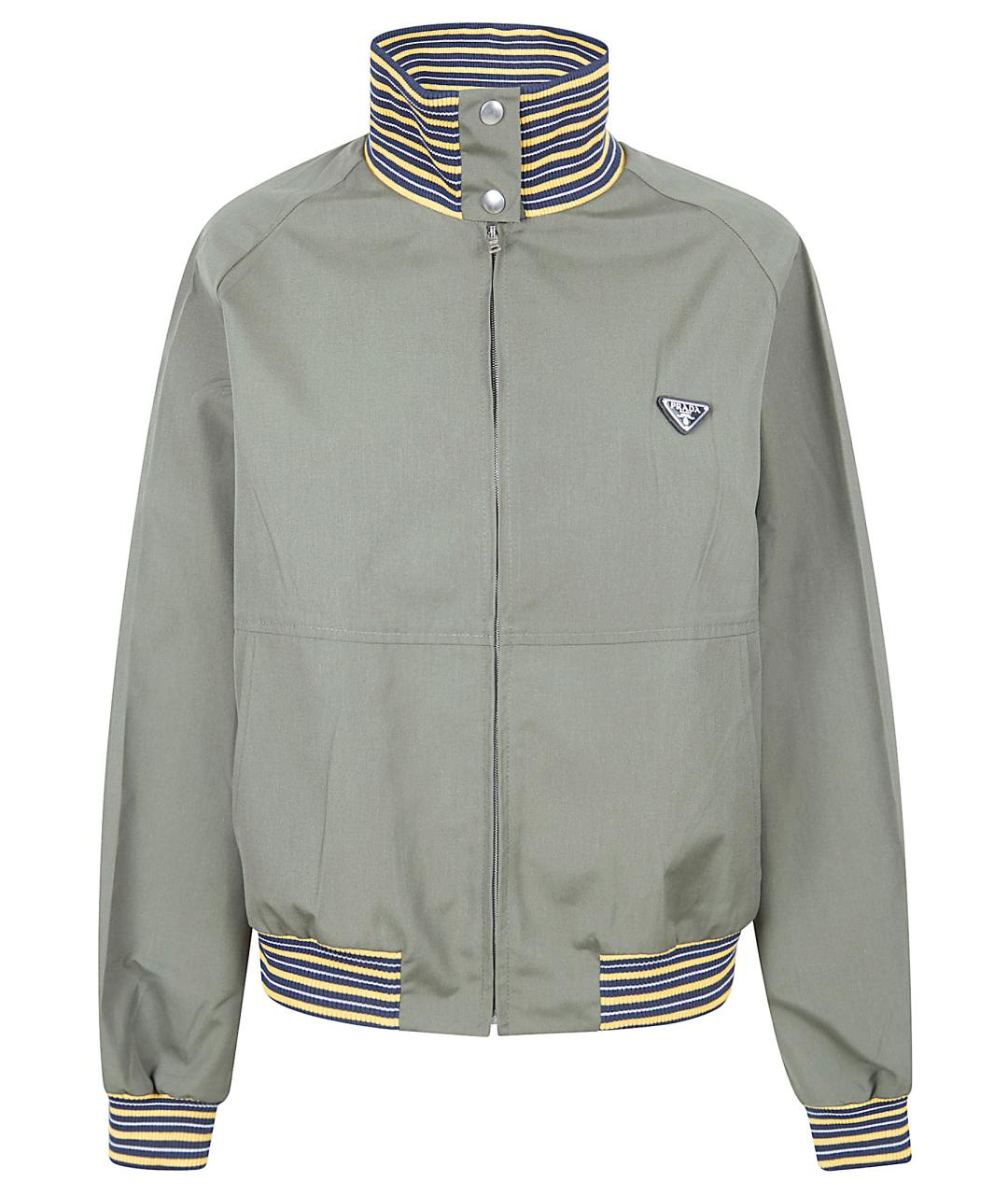 PRADA Зеленая полиамидовая куртка, фото 1