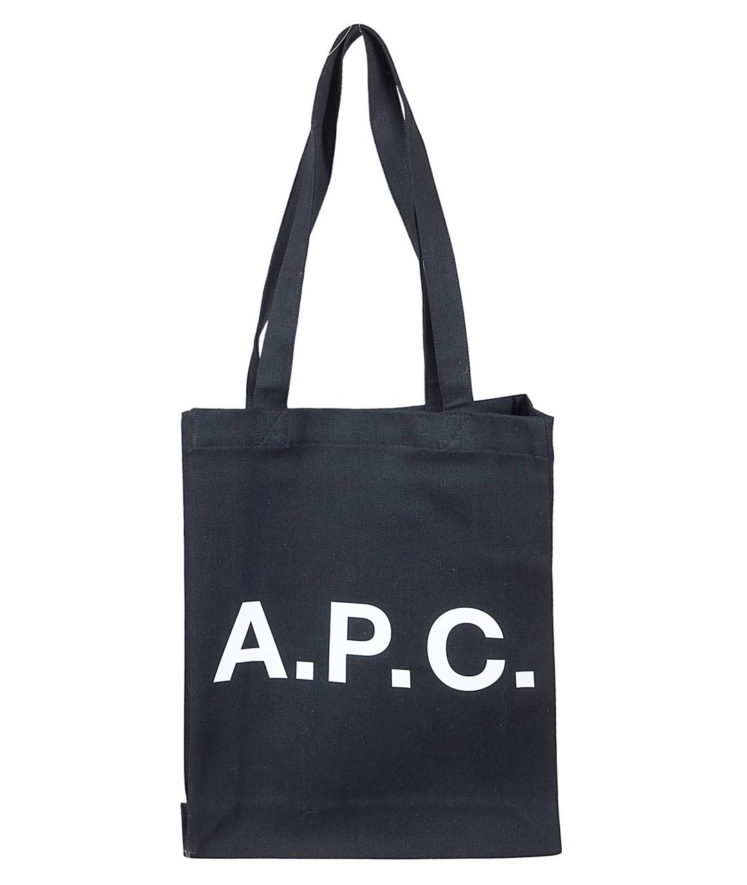 A.P.C. Черная хлопковая сумка тоут, фото 1