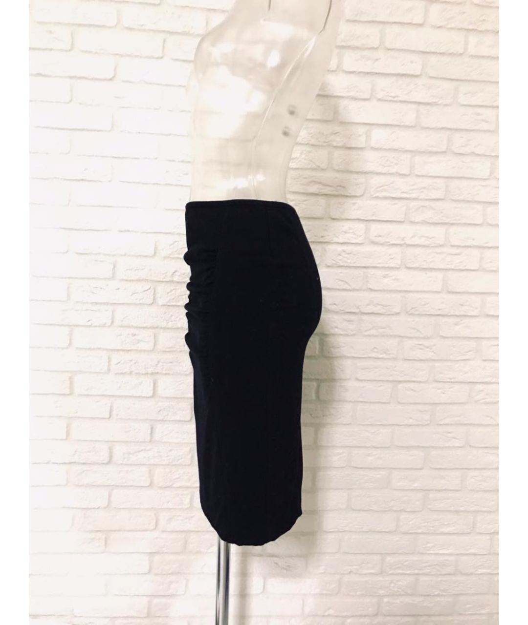 MAX MARA Черная шерстяная юбка мини, фото 3