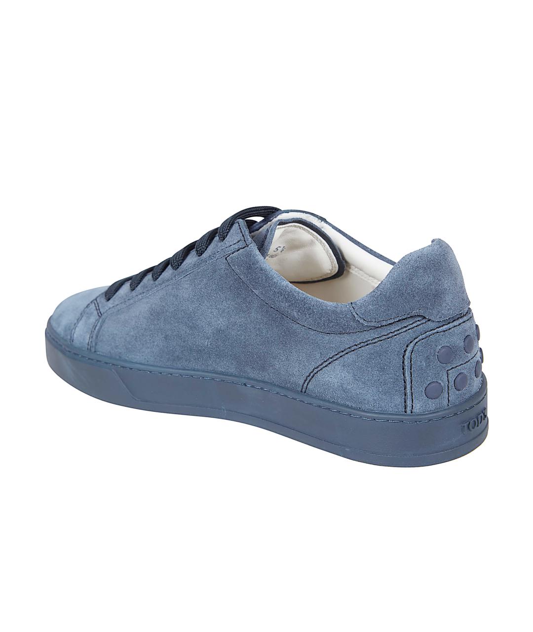 TOD'S Синие замшевые низкие кроссовки / кеды, фото 3