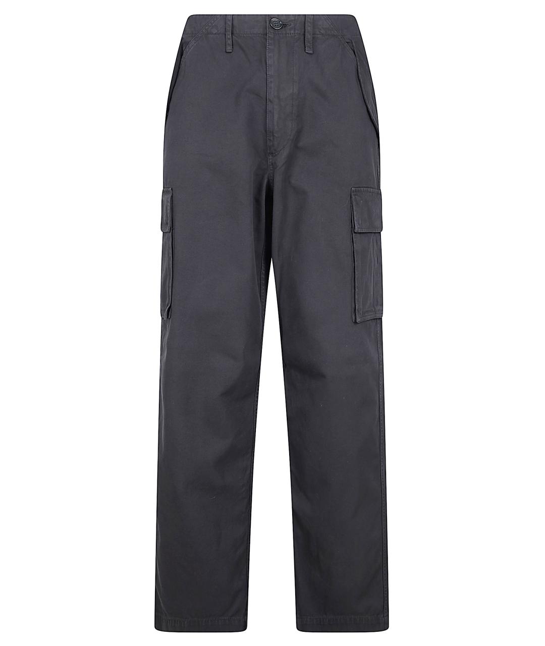 BURBERRY Черные хлопковые повседневные брюки, фото 1