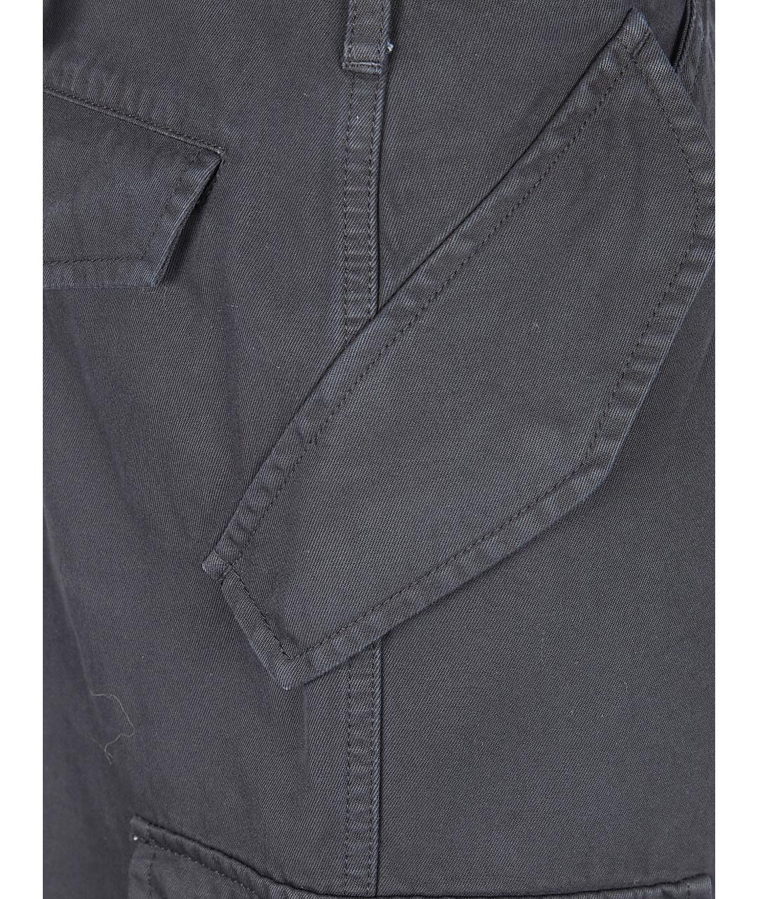 BURBERRY Черные хлопковые повседневные брюки, фото 3