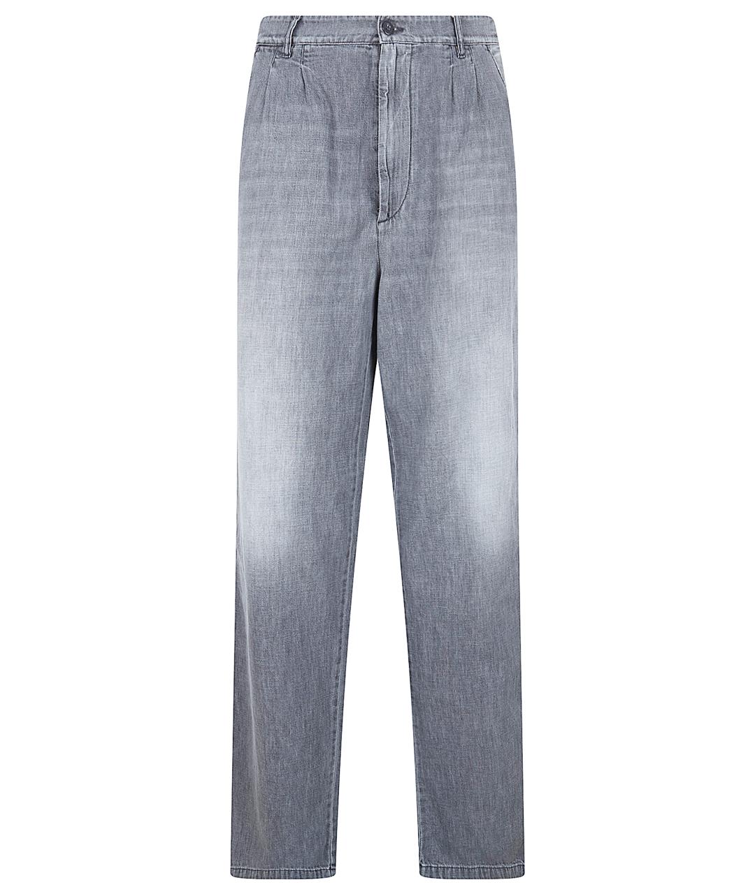 MAISON MARGIELA Серые хлопковые повседневные брюки, фото 1