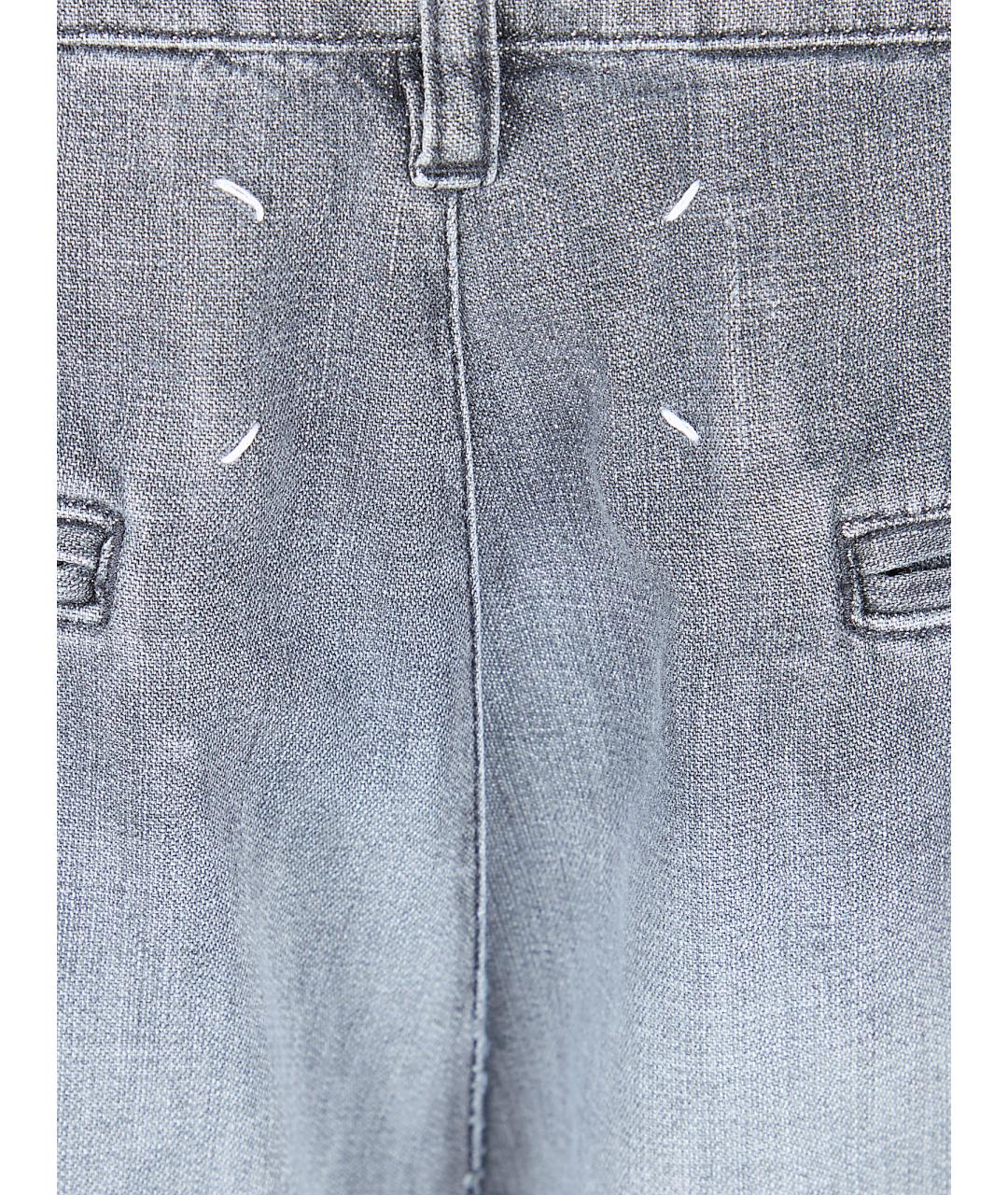 MAISON MARGIELA Серые хлопковые повседневные брюки, фото 3
