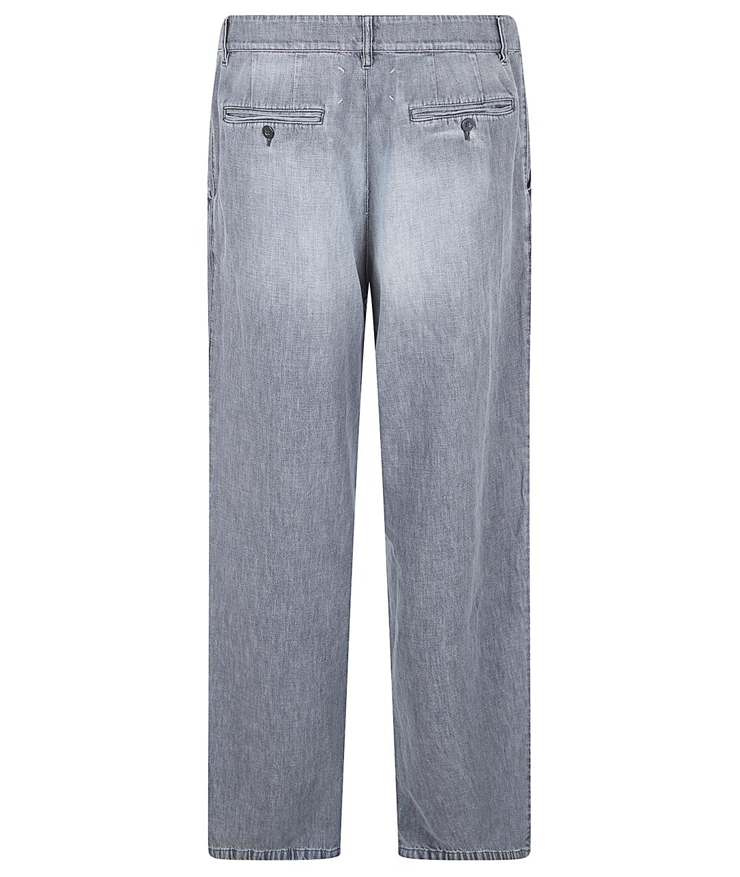 MAISON MARGIELA Серые хлопковые повседневные брюки, фото 2