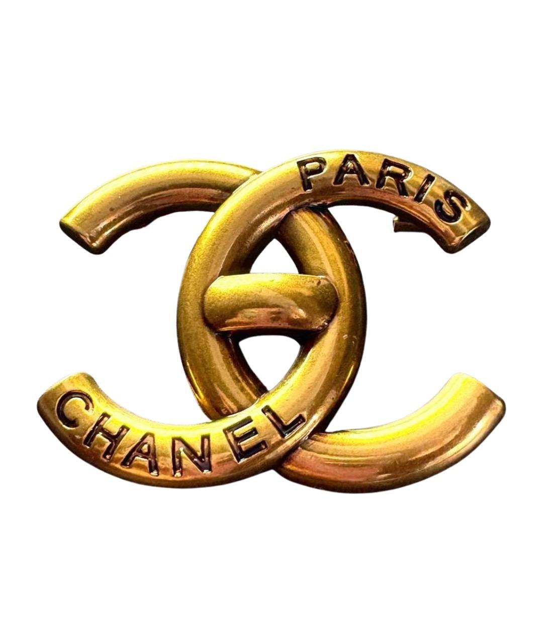 CHANEL Золотая позолоченная булавка / брошь, фото 1