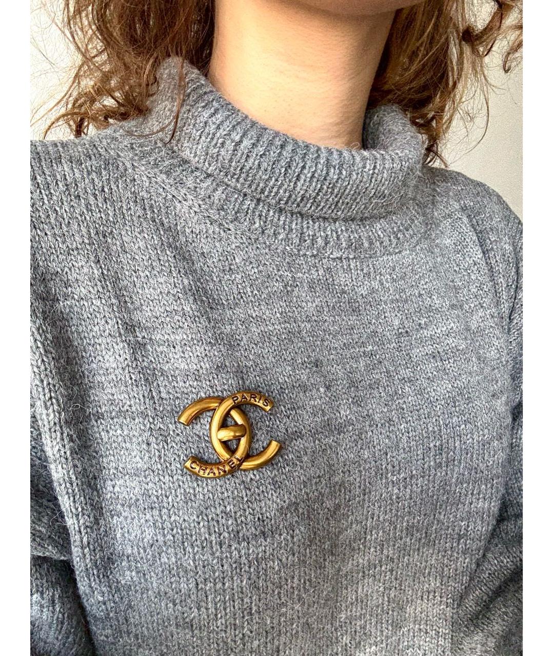 CHANEL Золотая позолоченная булавка / брошь, фото 3