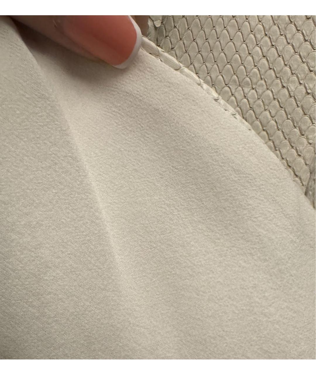 TOM FORD Белая юбка миди из экзотической кожи, фото 5