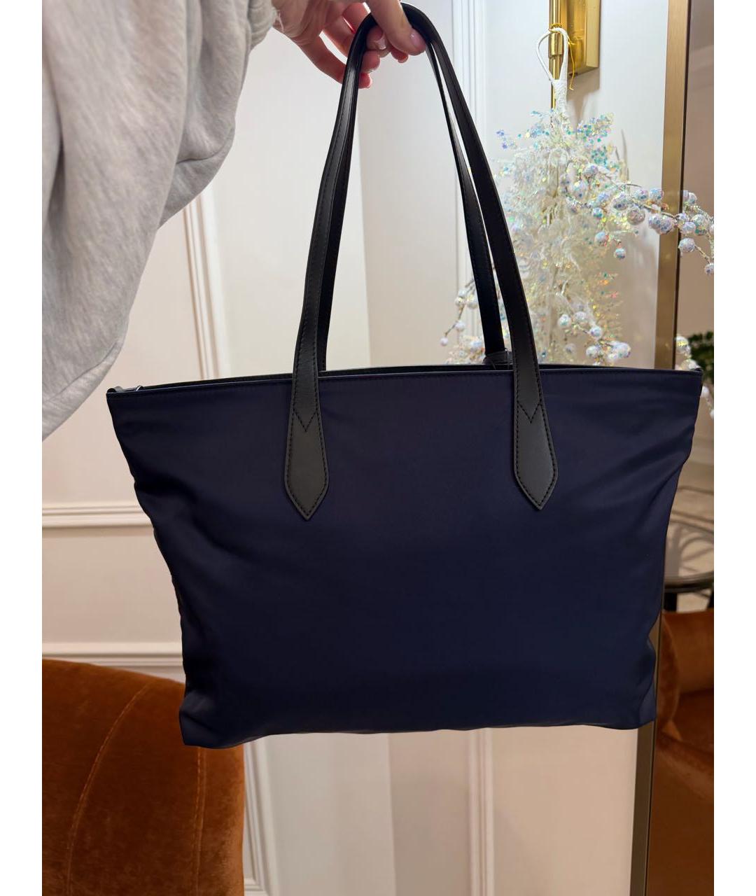 BURBERRY Темно-синяя сумка тоут, фото 3