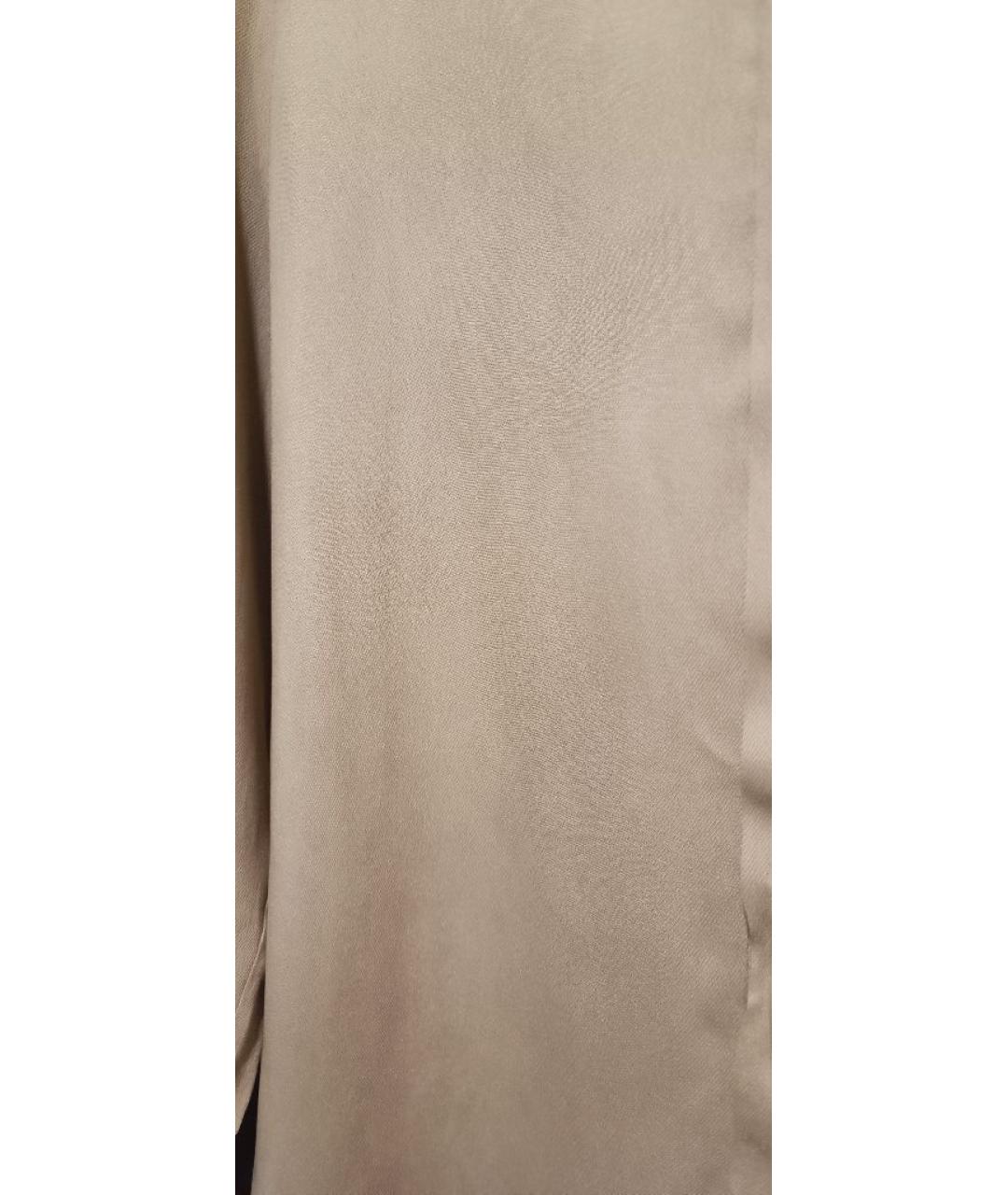 MAX MARA STUDIO Коричневая шелковая рубашка, фото 4