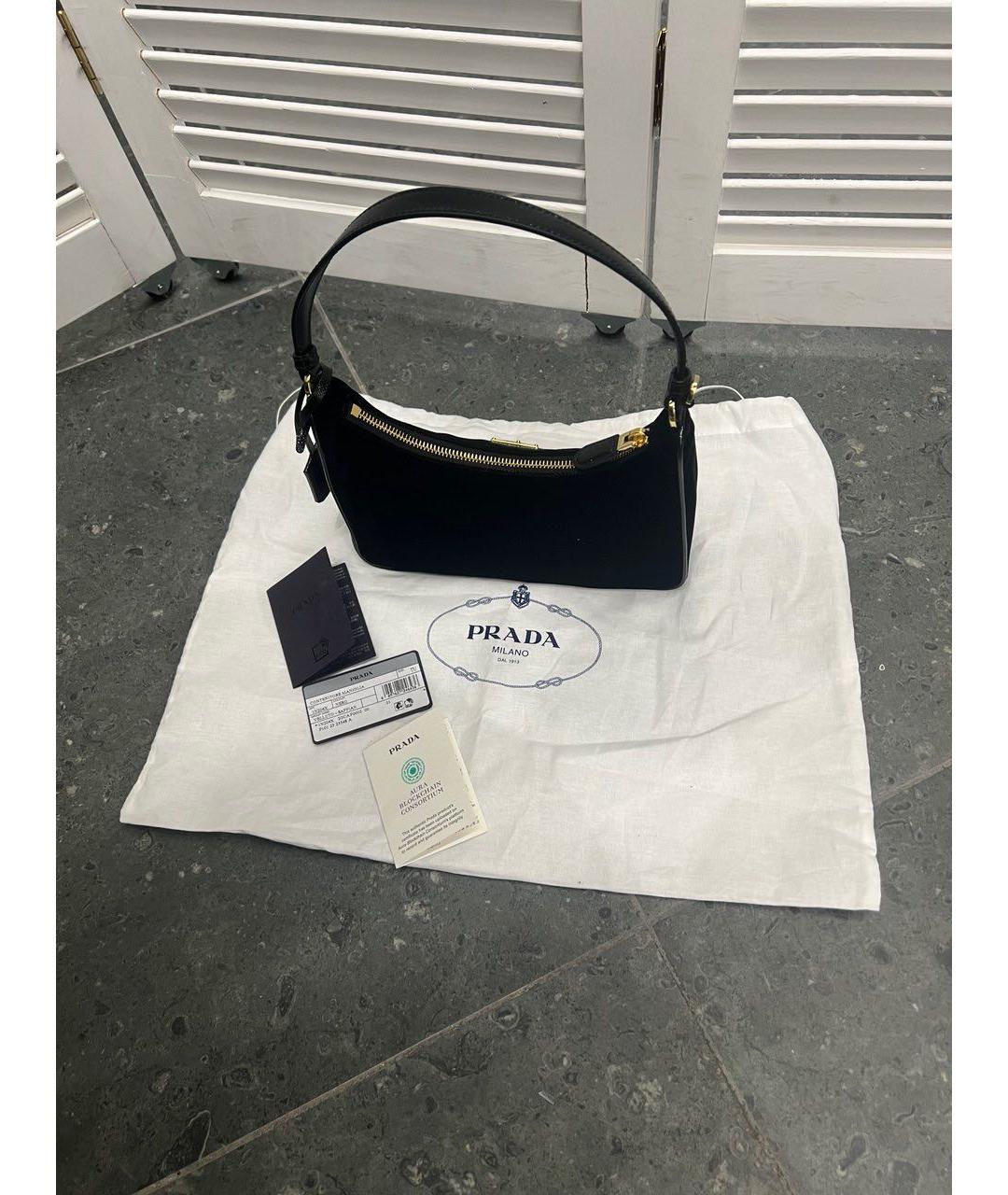 PRADA Черная бархатная сумка через плечо, фото 3