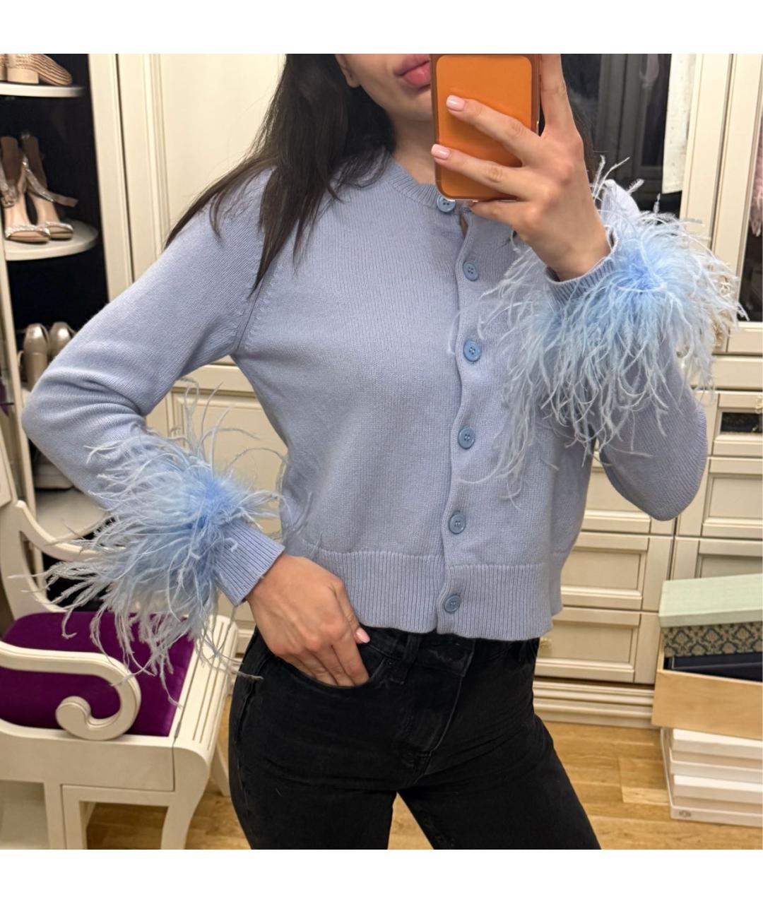 12 STOREEZ Голубой шерстяной кардиган, фото 4