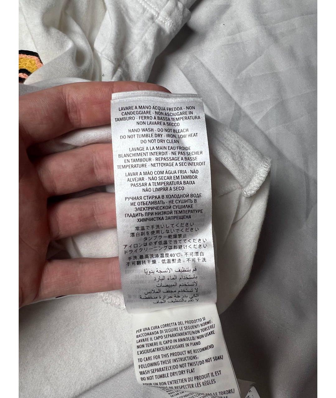 GUCCI Белая хлопковая футболка, фото 5