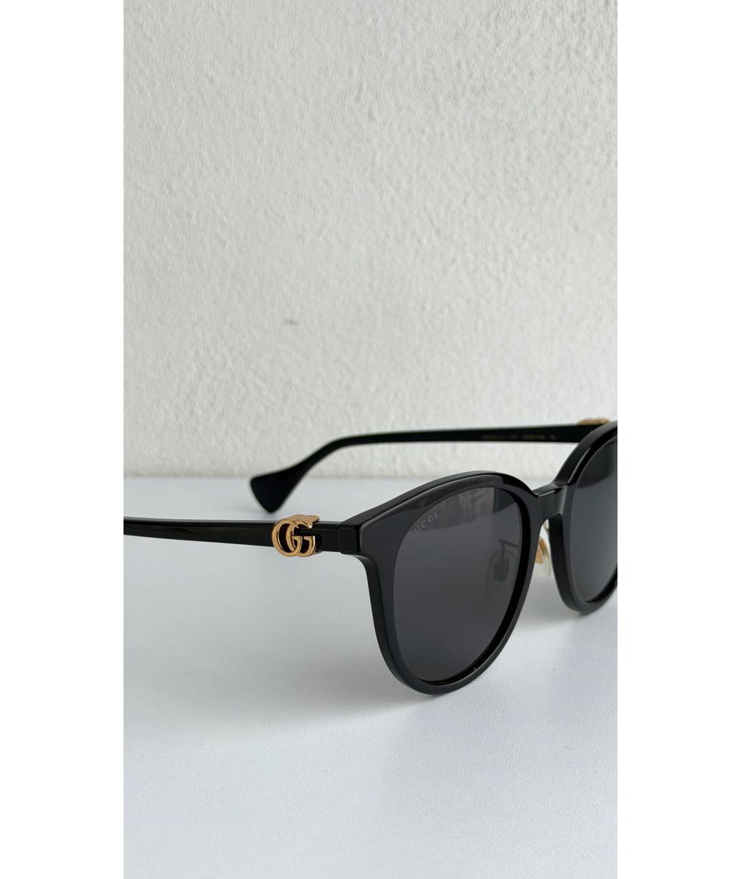 GUCCI Черные пластиковые солнцезащитные очки, фото 2