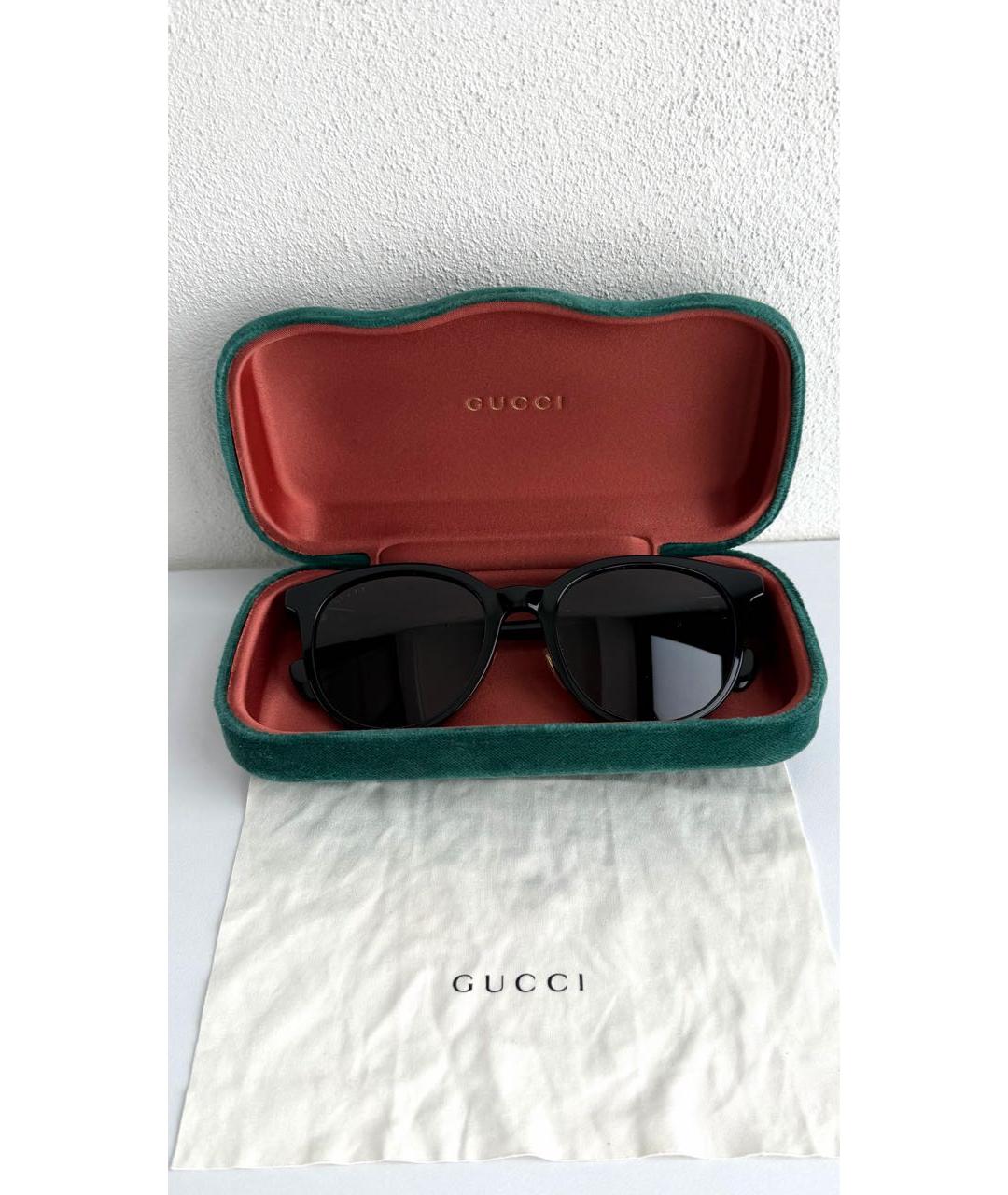 GUCCI Черные пластиковые солнцезащитные очки, фото 5