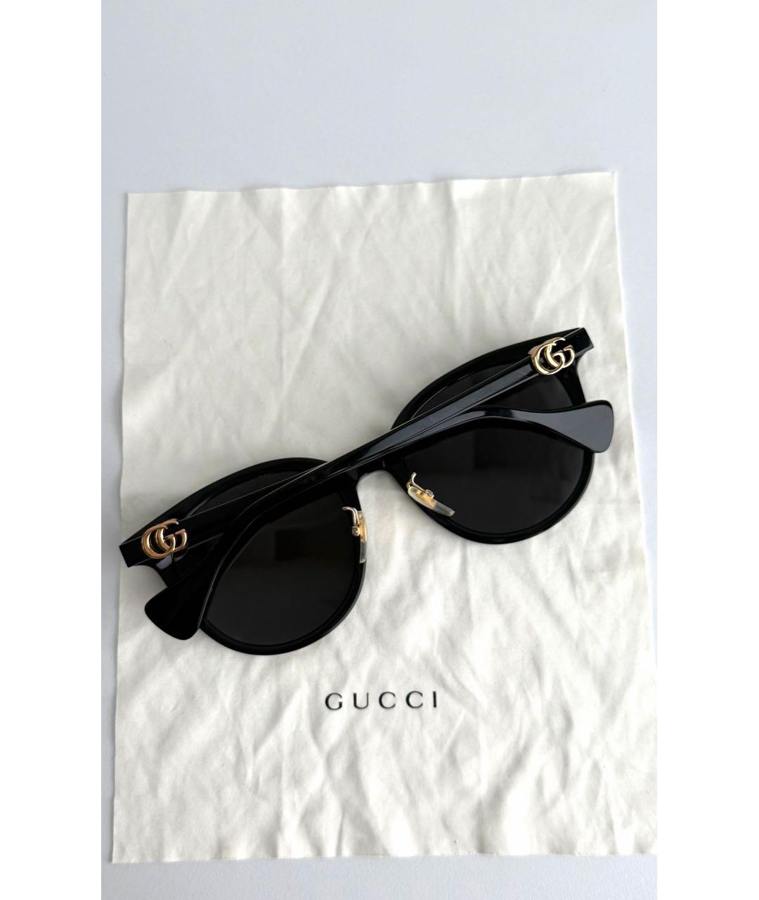 GUCCI Черные пластиковые солнцезащитные очки, фото 4