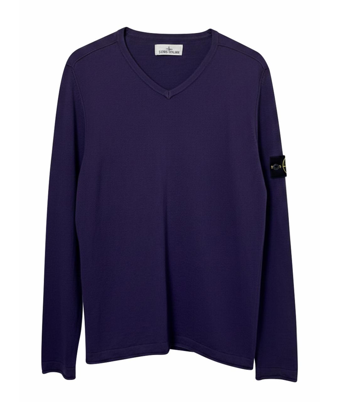 STONE ISLAND Синий хлопковый джемпер / свитер, фото 6