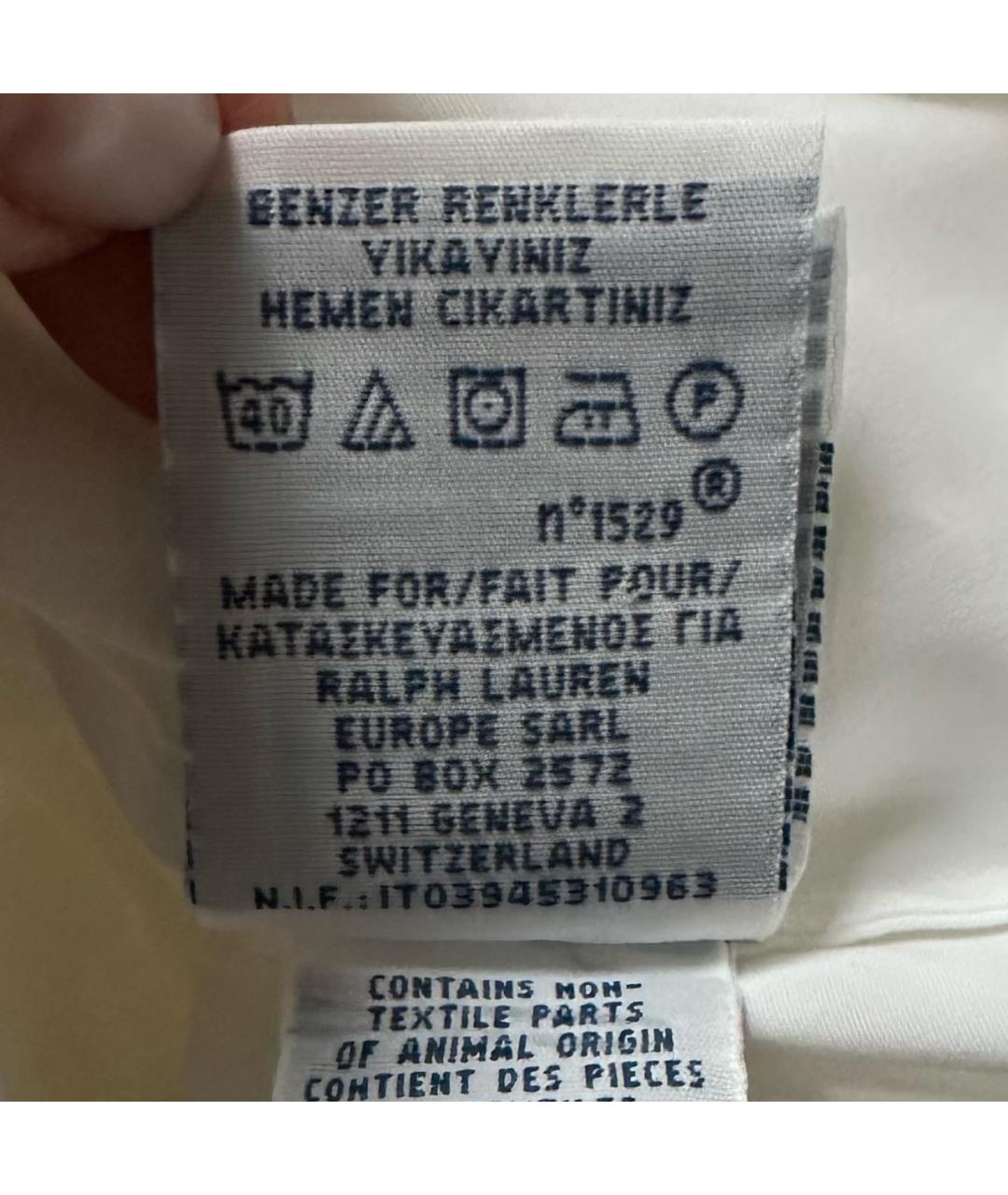 POLO RALPH LAUREN Белая хлопковая рубашка, фото 5